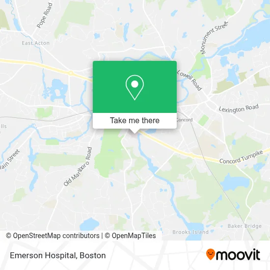 Emerson Hospital map