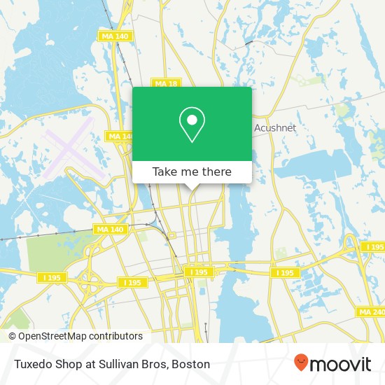 Mapa de Tuxedo Shop at Sullivan Bros