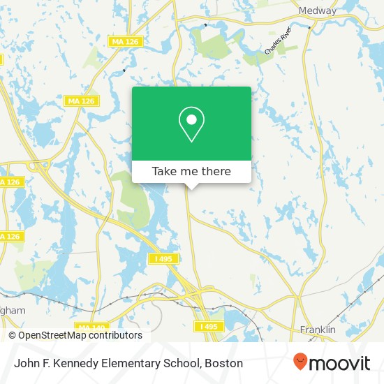 John F. Kennedy Elementary School map