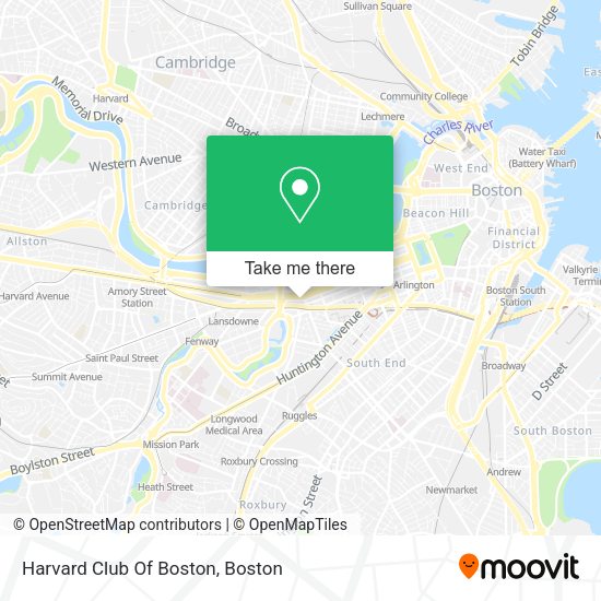 Mapa de Harvard Club Of Boston