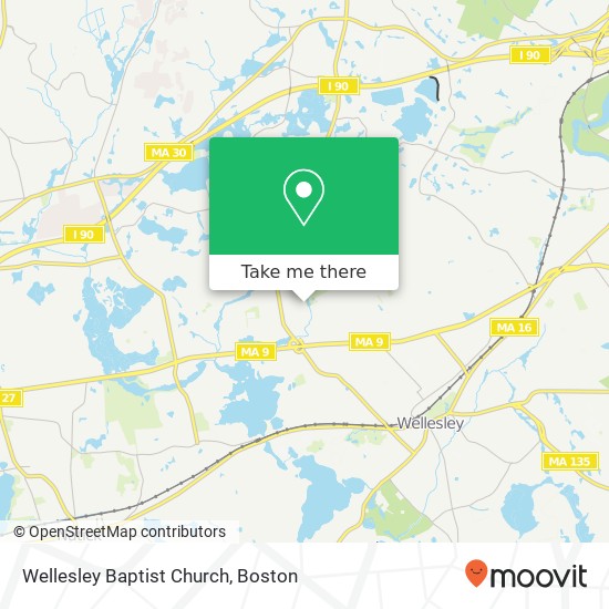 Wellesley Baptist Church map