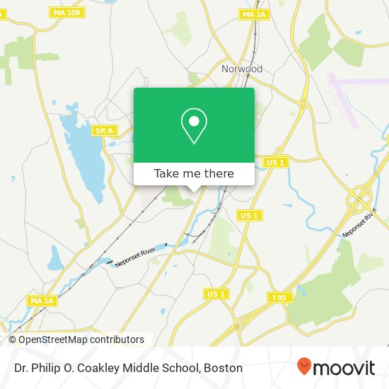 Mapa de Dr. Philip O. Coakley Middle School