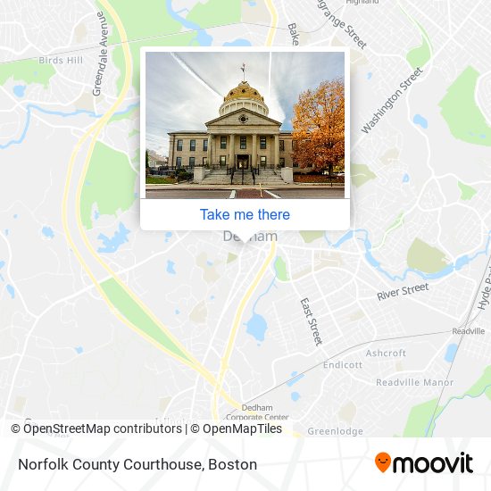 Norfolk County Courthouse map