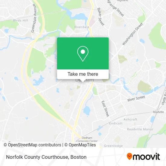 Norfolk County Courthouse map