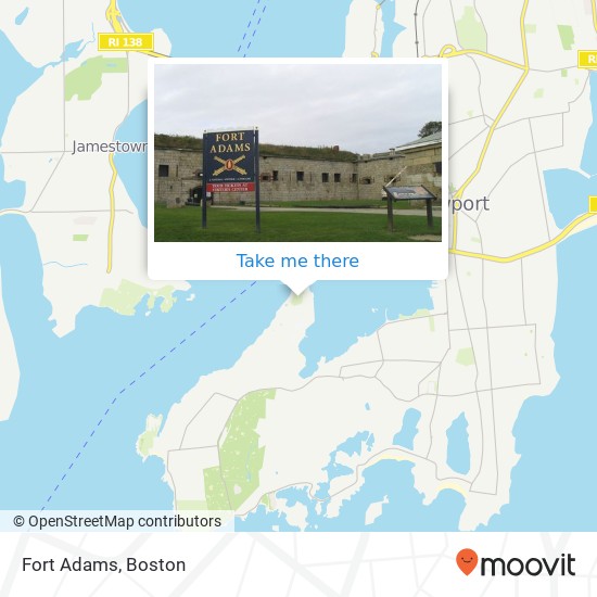 Fort Adams map