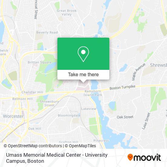 Mapa de Umass Memorial Medical Center - University Campus