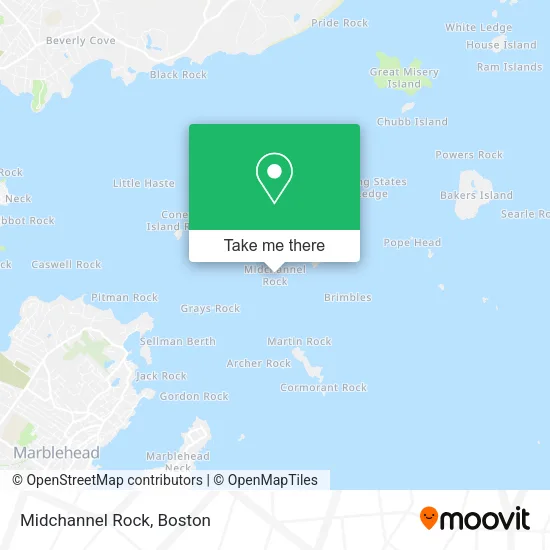 Midchannel Rock map