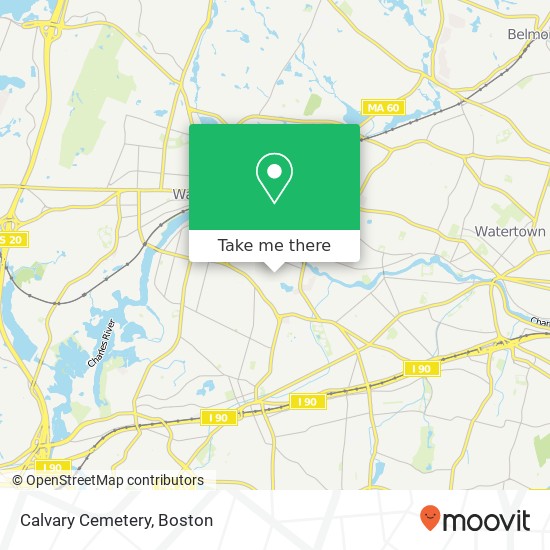 Calvary Cemetery map