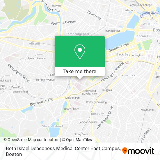 Mapa de Beth Israel Deaconess Medical Center East Campus