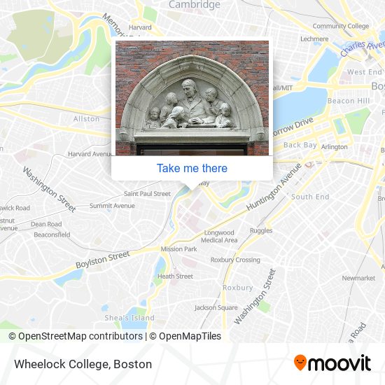 Wheelock College map