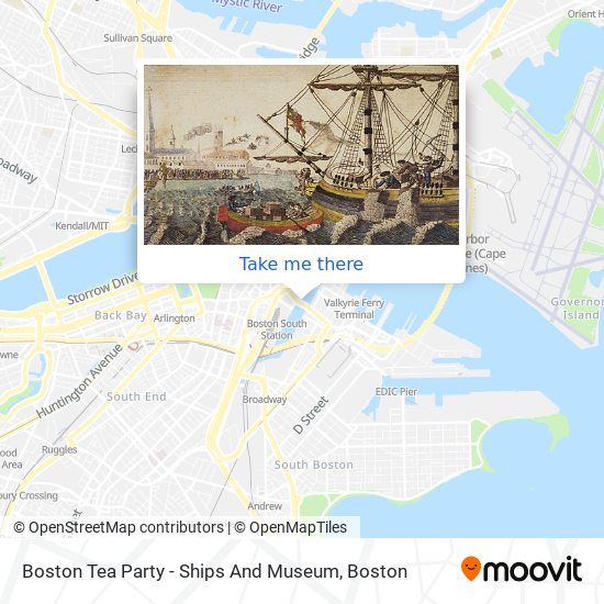 Boston Tea Party - Ships And Museum map
