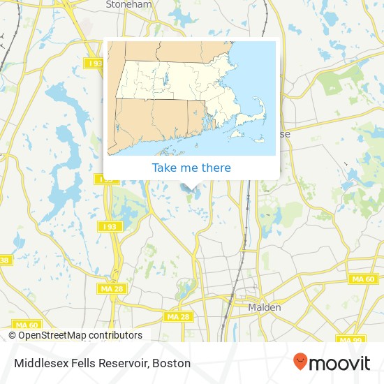 Mapa de Middlesex Fells Reservoir