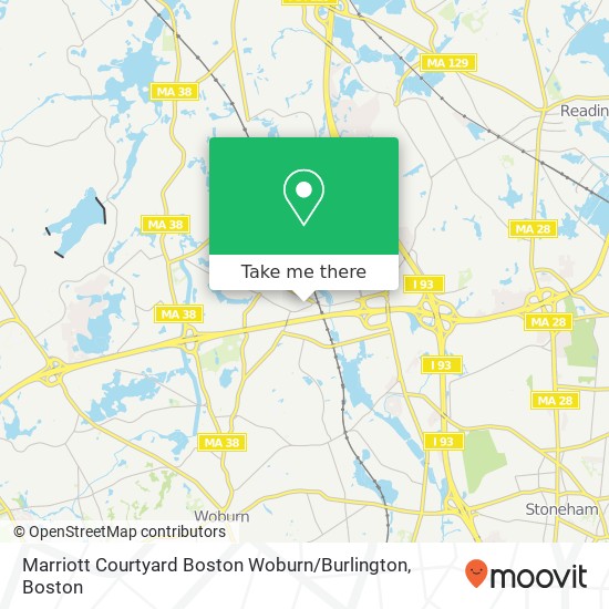 Mapa de Marriott Courtyard Boston Woburn / Burlington