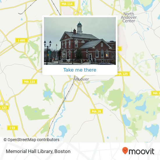 Memorial Hall Library map