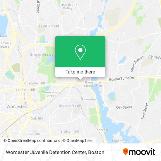 Mapa de Worcester Juvenile Detention Center