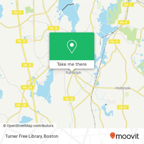 Mapa de Turner Free Library