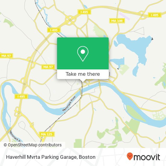 Mapa de Haverhill Mvrta Parking Garage