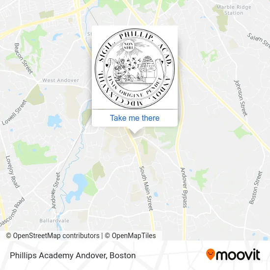 Phillips Academy Andover map