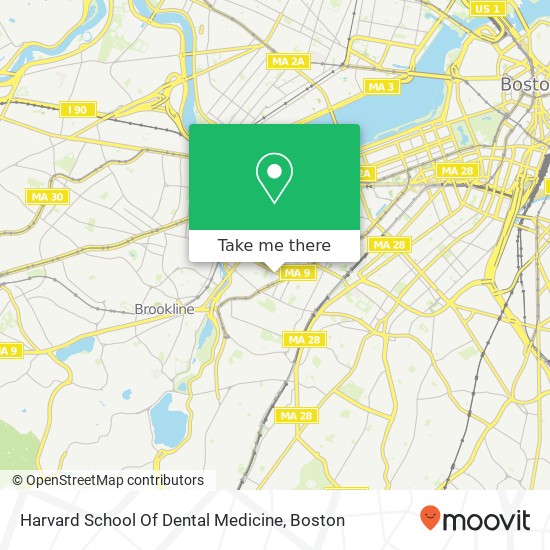 Mapa de Harvard School Of Dental Medicine