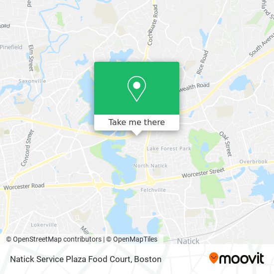 Natick Service Plaza Food Court map