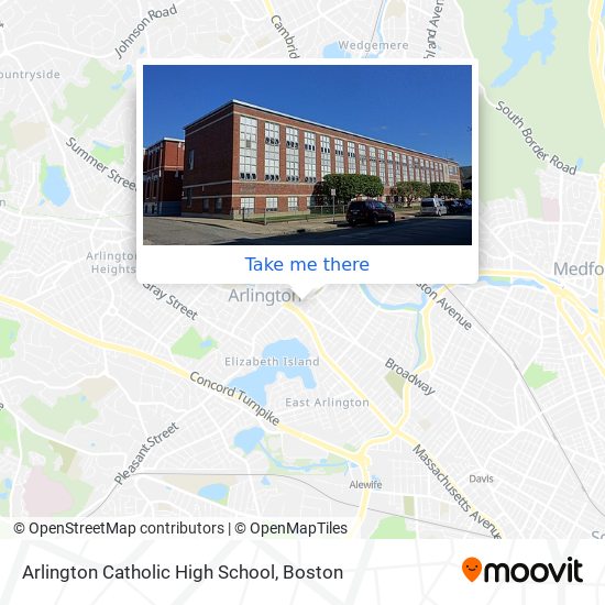 Arlington Catholic High School map