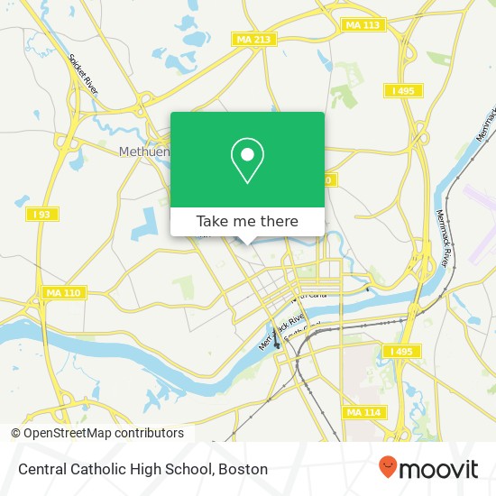 Mapa de Central Catholic High School
