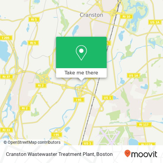 Cranston Wastewaster Treatment Plant map