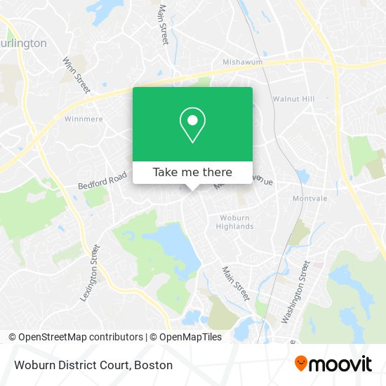 Woburn District Court map