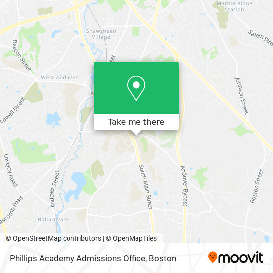 Phillips Academy Admissions Office map