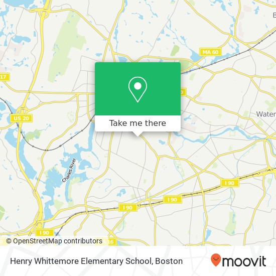 Henry Whittemore Elementary School map
