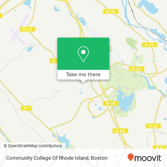 Mapa de Community College Of Rhode Island