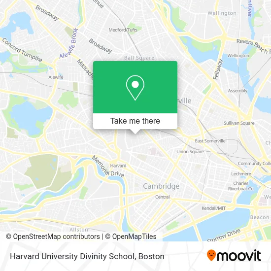 Harvard University Divinity School map