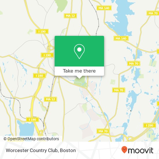 Worcester Country Club map