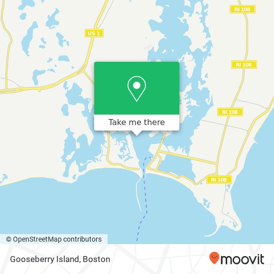 Mapa de Gooseberry Island