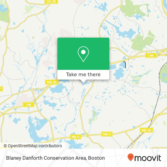 Blaney Danforth Conservation Area map