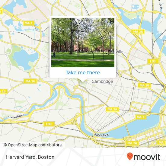 Mapa de Harvard Yard