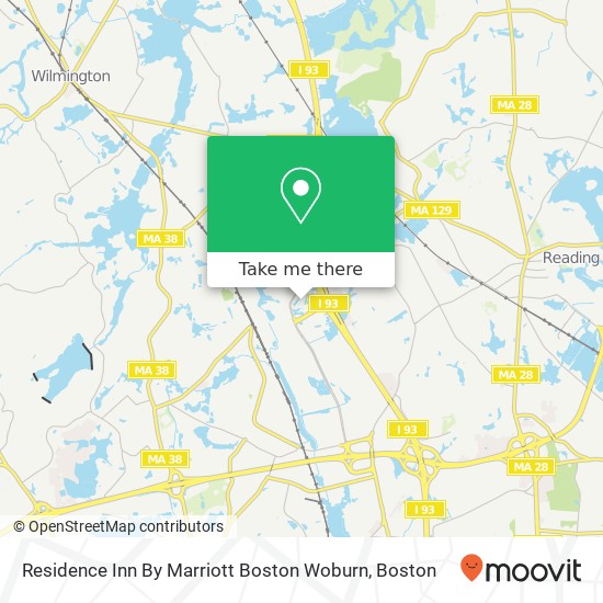 Mapa de Residence Inn By Marriott Boston Woburn