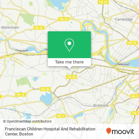 Franciscan Children Hospital And Rehabilitation Center map