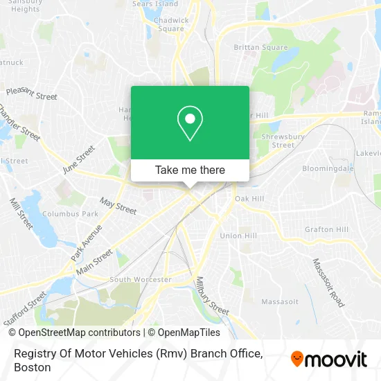 Mapa de Registry Of Motor Vehicles (Rmv) Branch Office