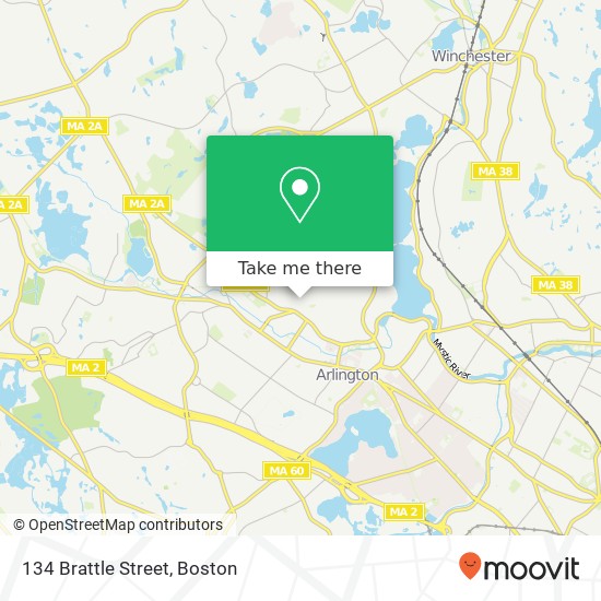 134 Brattle Street map