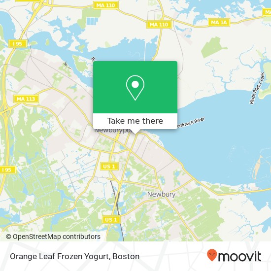 Mapa de Orange Leaf Frozen Yogurt