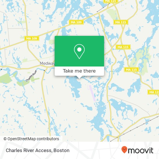 Charles River Access map