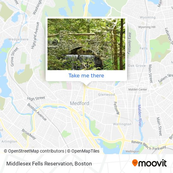 Middlesex Fells Reservation map