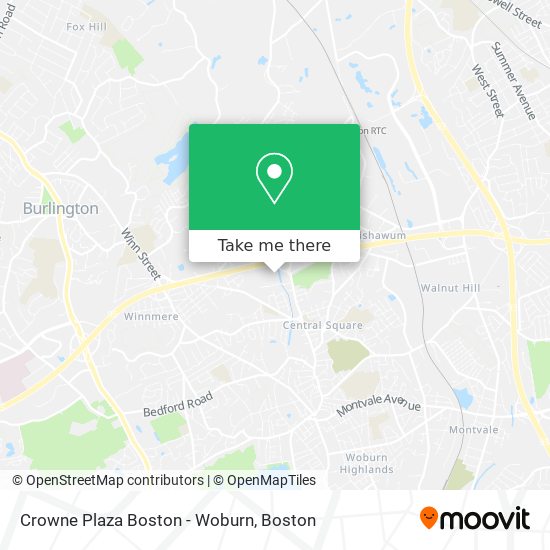 Mapa de Crowne Plaza Boston - Woburn