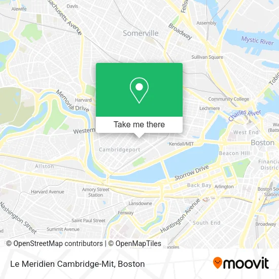 Le Meridien Cambridge-Mit map