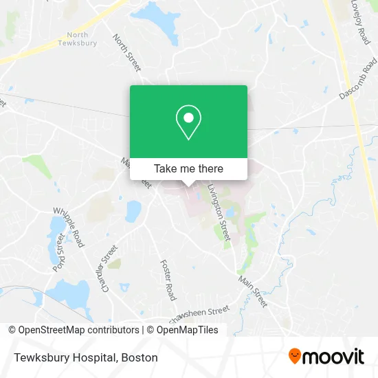 Tewksbury Hospital map