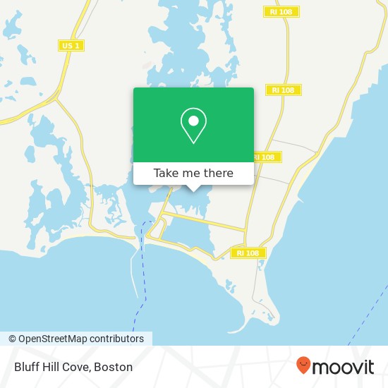 Bluff Hill Cove map