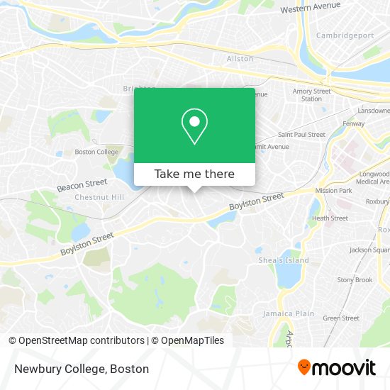 Mapa de Newbury College