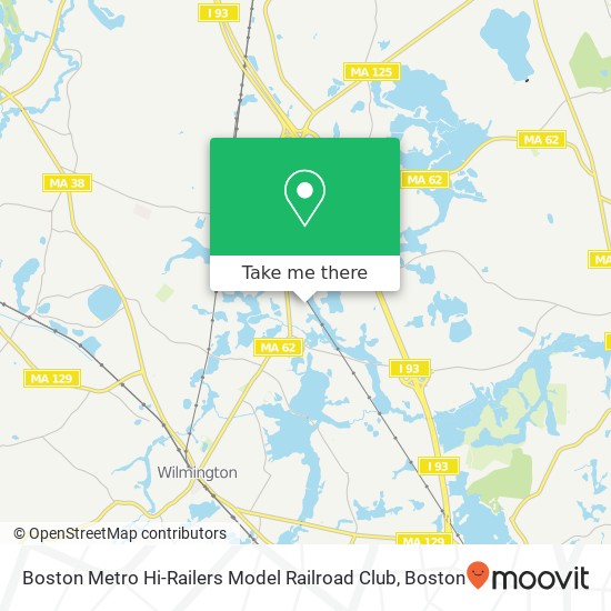 Mapa de Boston Metro Hi-Railers Model Railroad Club