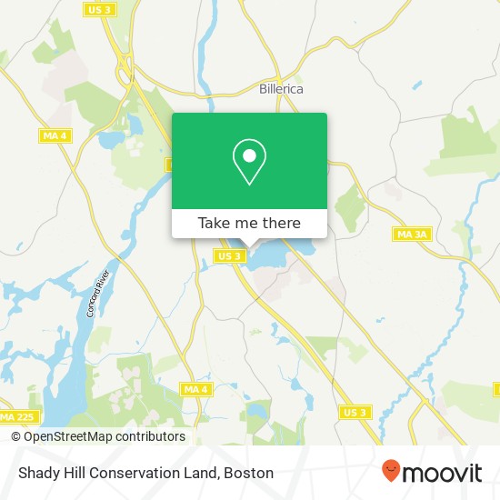 Mapa de Shady Hill Conservation Land